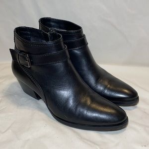 Aquatalia Black Leather Booties Size 8